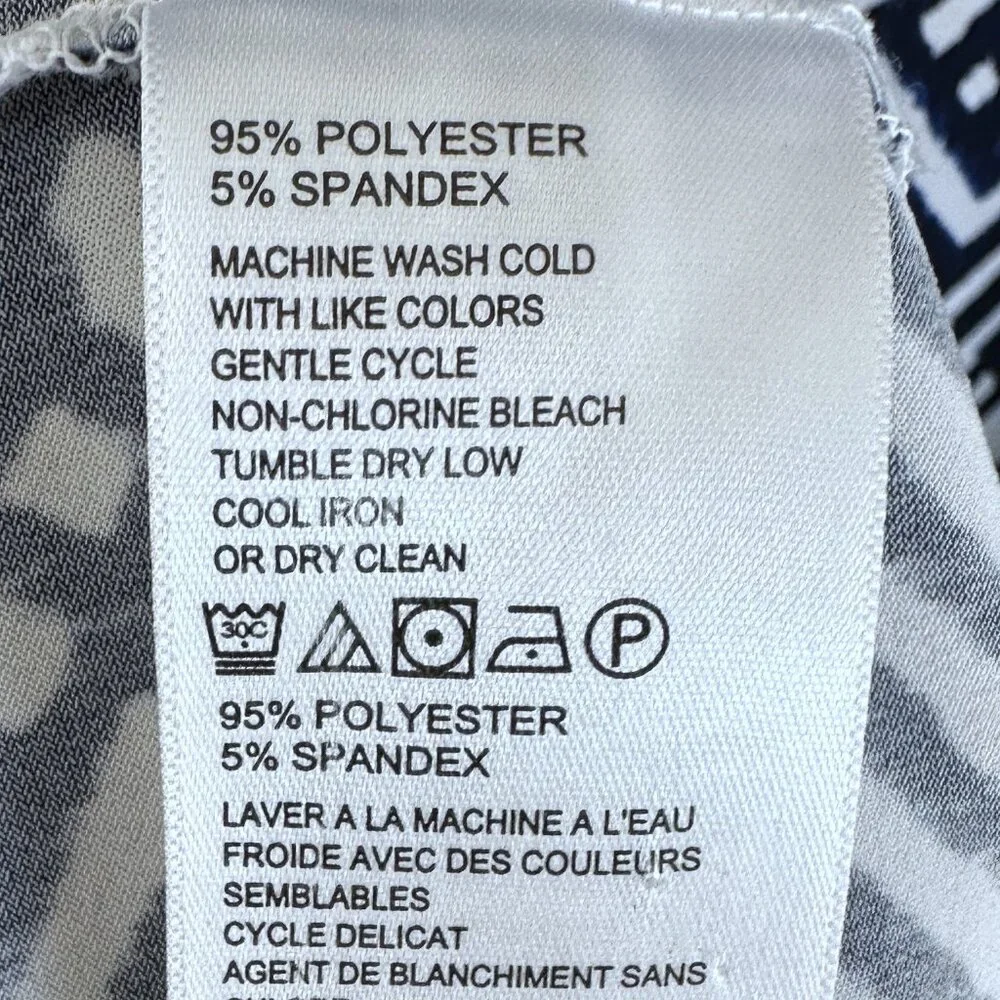 Tommy Bahama Mayan Maze Sleeveless Blue Print Maxi Dress Tropical Vacation - Picture 6 of 7